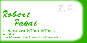 robert papai business card